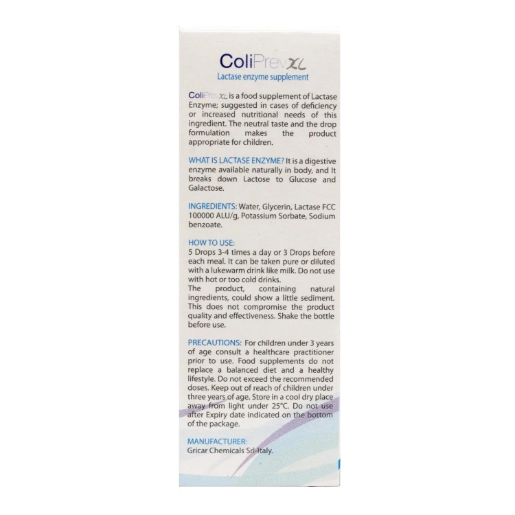 ColiprevXL  Lactase Enzyme Drops 20ml